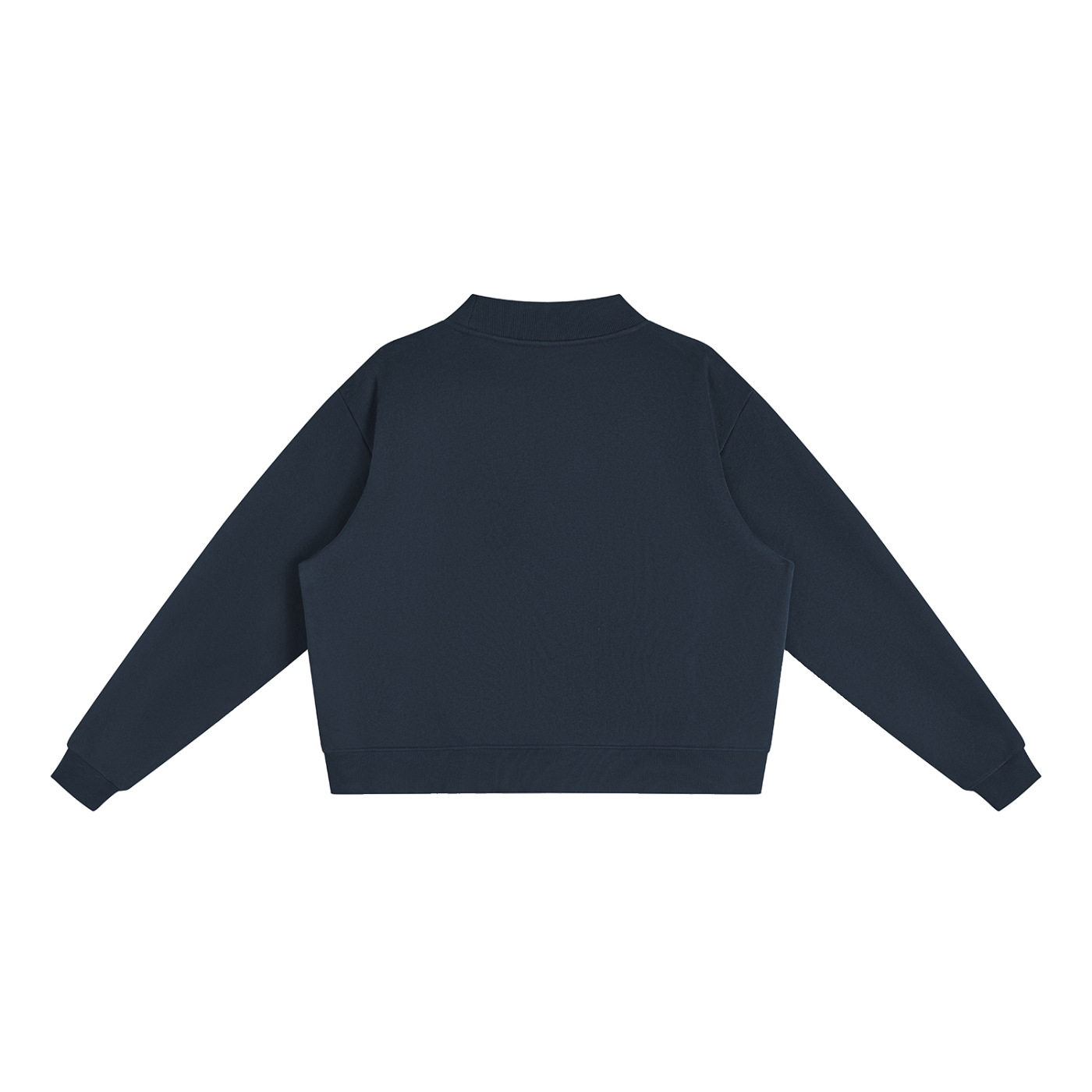 Essential Fleece Mock-Neck Crew Sweatshirt