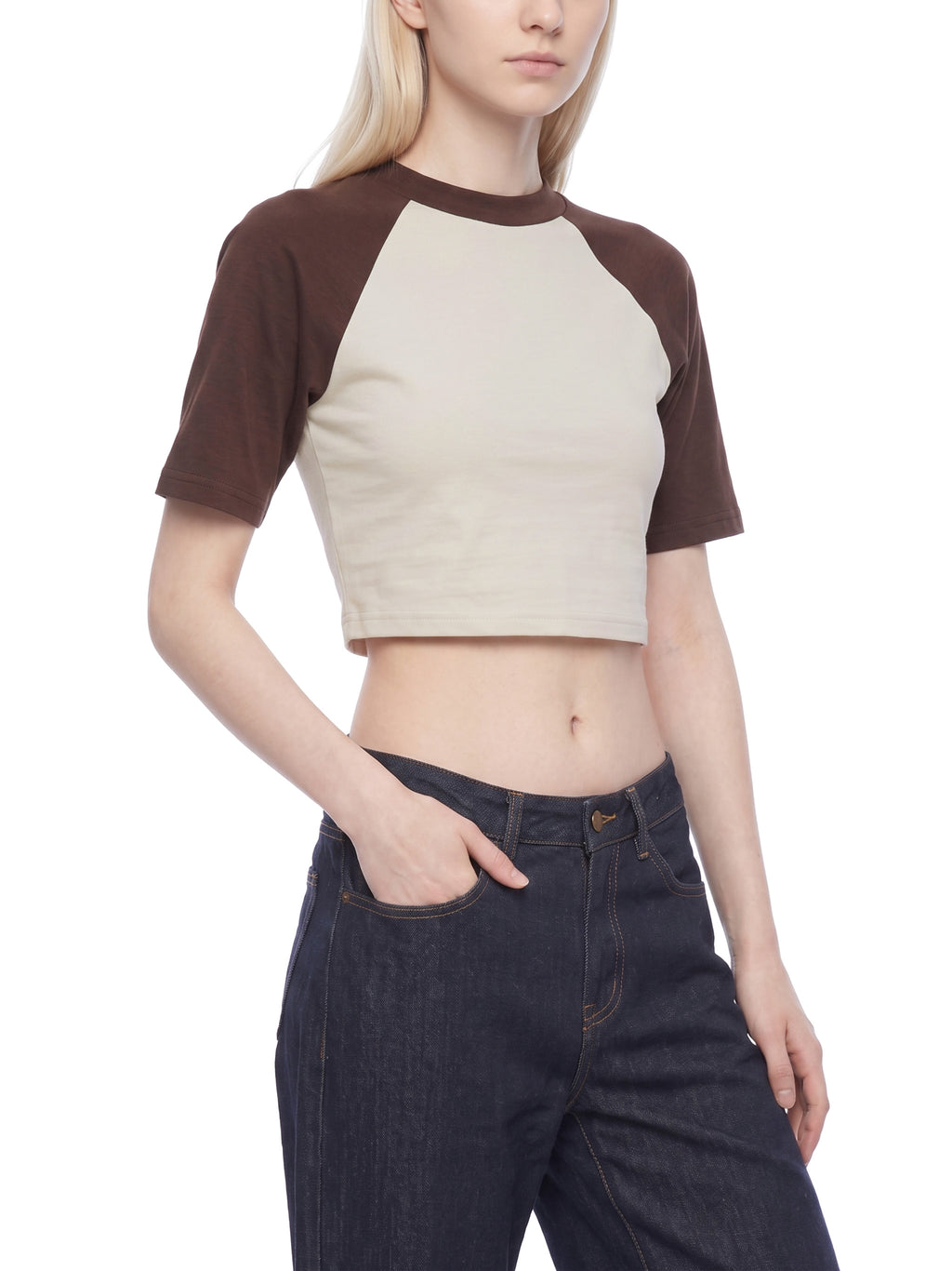 Ovia Contrast Raglan Crop