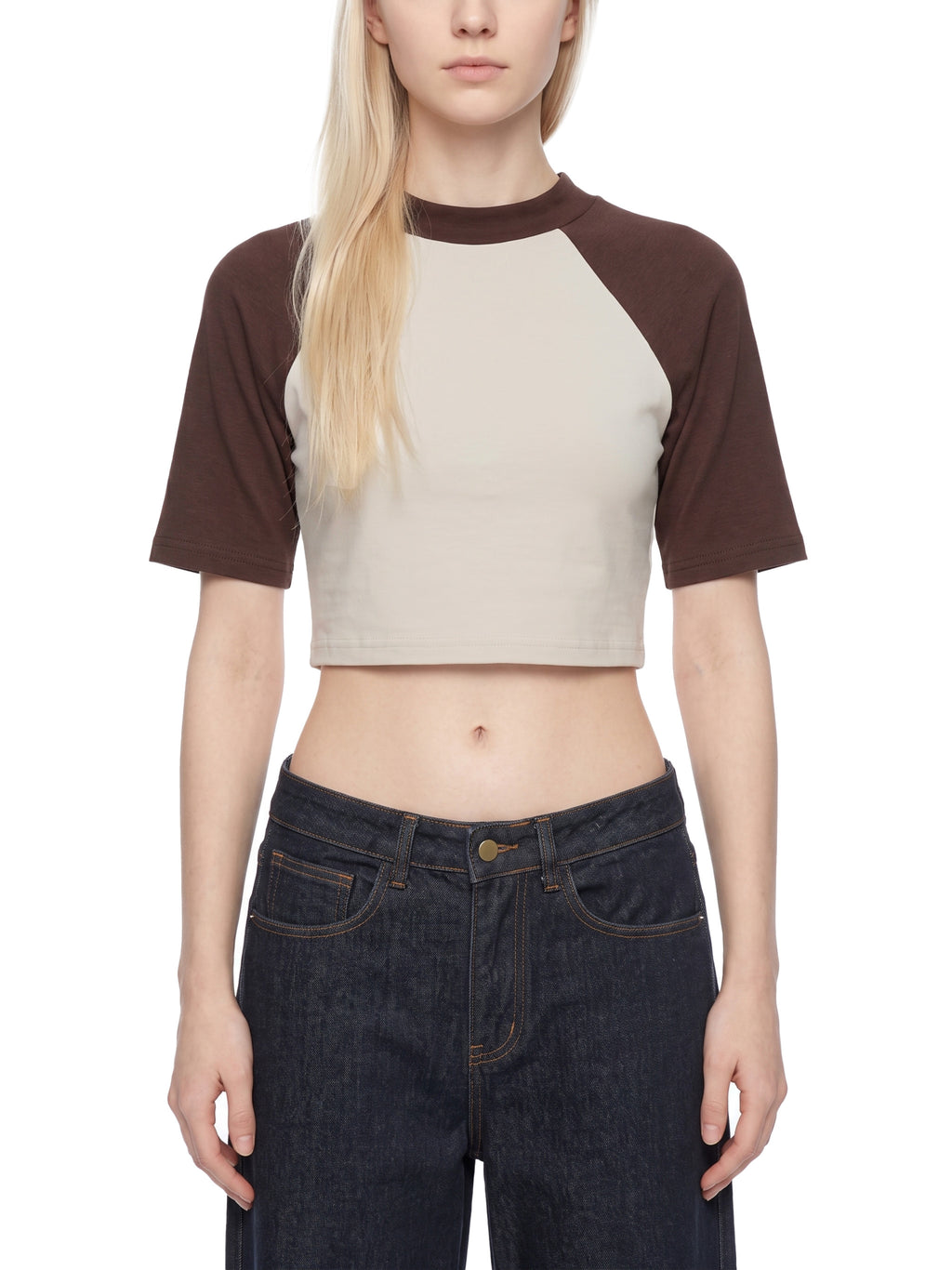 Ovia Contrast Raglan Crop